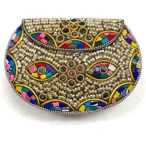 RAMLA Mosaic Moroccan vintage handmade stone EYES bag Directly from Morocco, NEW